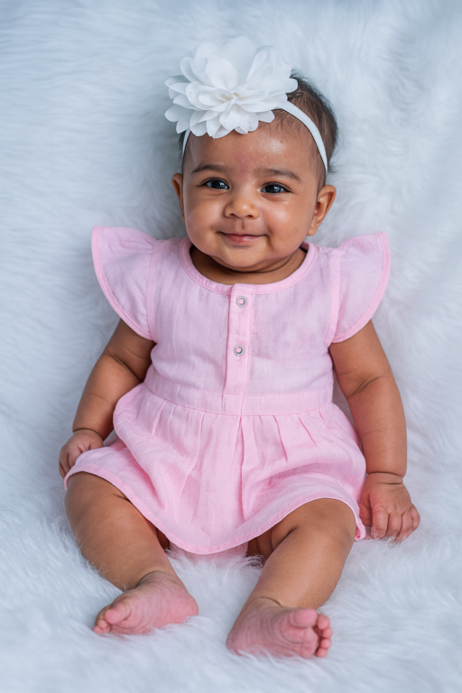 Pack of 3 - Muslin Cotton - Front Button Frock (Any colors come)