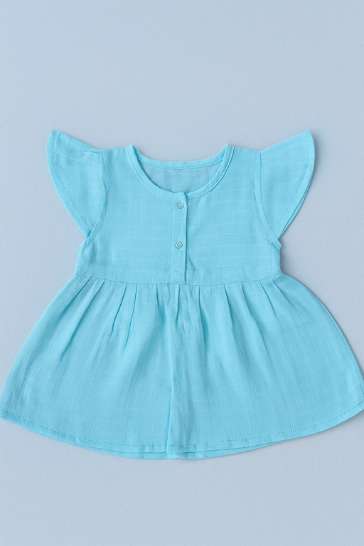 Pack of 3 - Muslin Cotton - Front Button Frock (Any colors come)