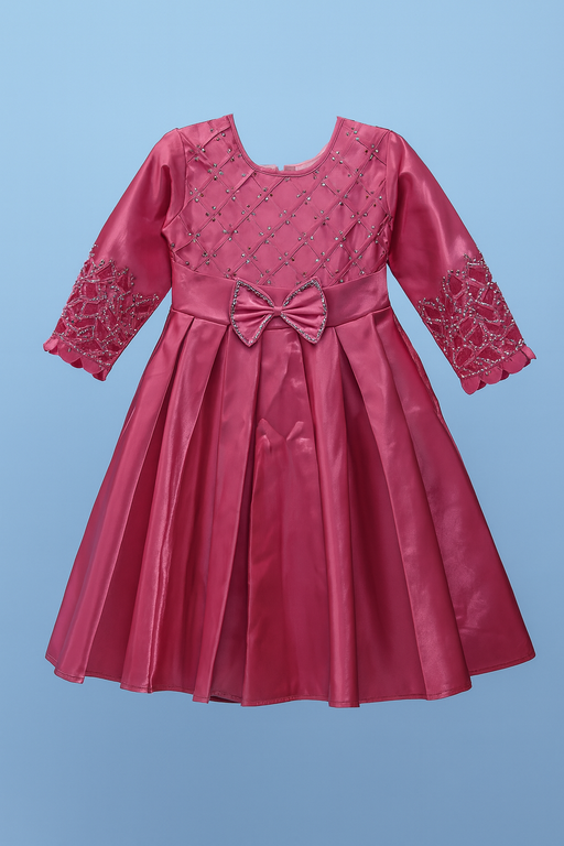 Elegant Grand Frock| Full Sleeve | Pink