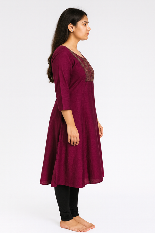 Elegant Designer Kurti Top | Shining Violet