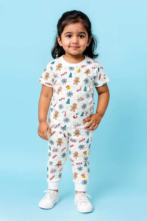 Baby Hug | Unisex T-Shirt & Pant Set | Premium Quality | White