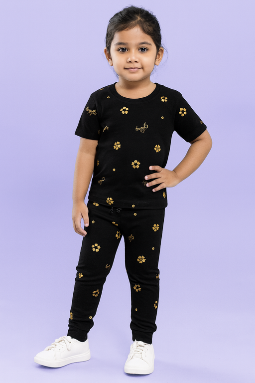 Baby Hug | Unisex T-Shirt & Pant Set | Premium Quality | Black
