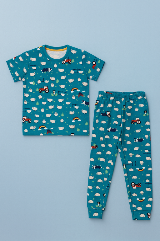 Mini Klub | Unisex T-shirt & Pant Set | Premium Quality | Blue