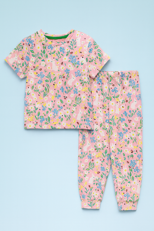 Mini Klub | Unisex T-shirt & Pant Set | Premium Quality | Pink