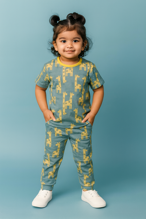 Mini Klub | Unisex T-shirt & Pant Set | Premium Quality | Green