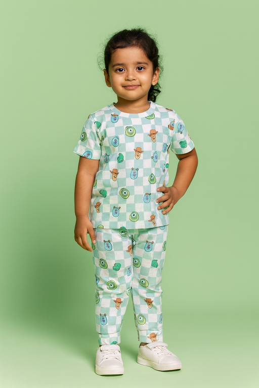 Mini Klub | Unisex T-shirt & Pant Set | Premium Quality | Green