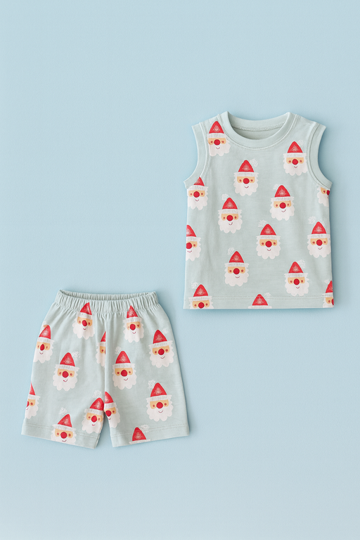 Baby Hug | Unisex Sleeveless T-shirt and Shorts | Premium Quality | Grey