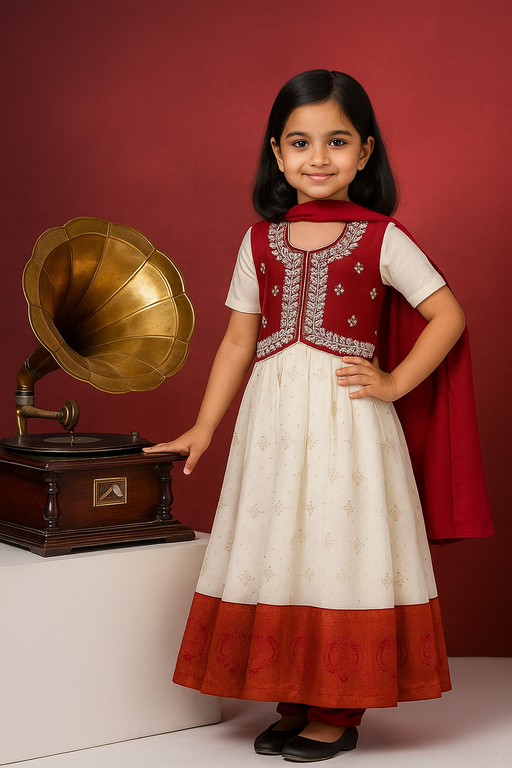 Aliya Cut - 3 piece set with Sleeve | Pink