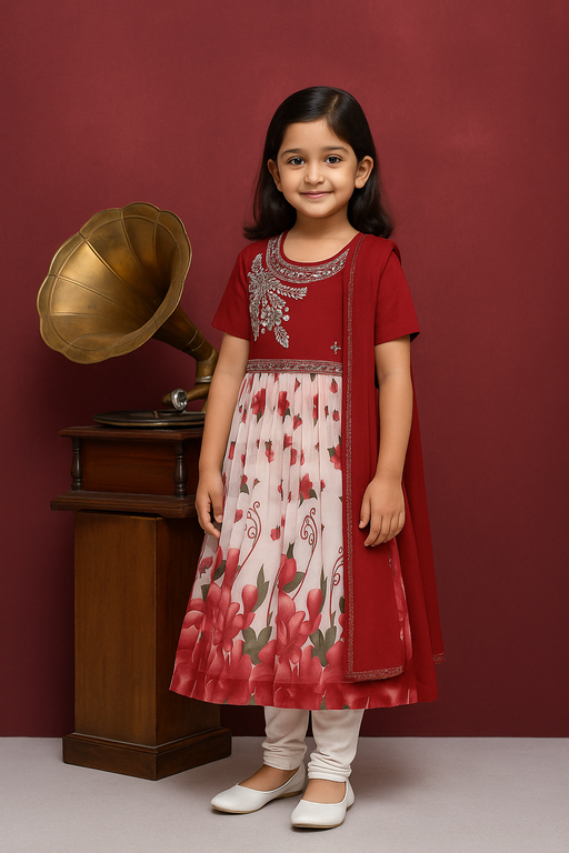 Pink Grand attached Shall | 3 piece set with Sleeve