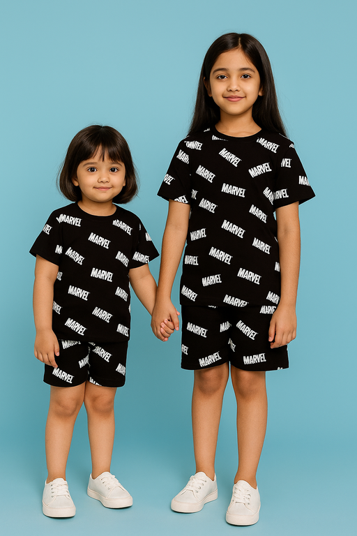 NEXT | Unisex T-Shirt & Shorts Set | Premium Quality | Black