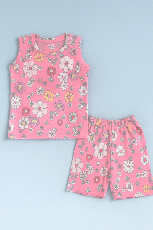 Baby Hug | Unisex Sleeveless T-shirt and Shorts | Premium Quality | Pink
