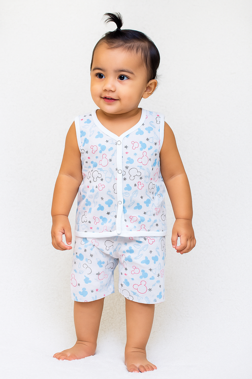 Pack of 3 - Muslin Cotton - Jabla & Shorts (Any colors come) (Copy)