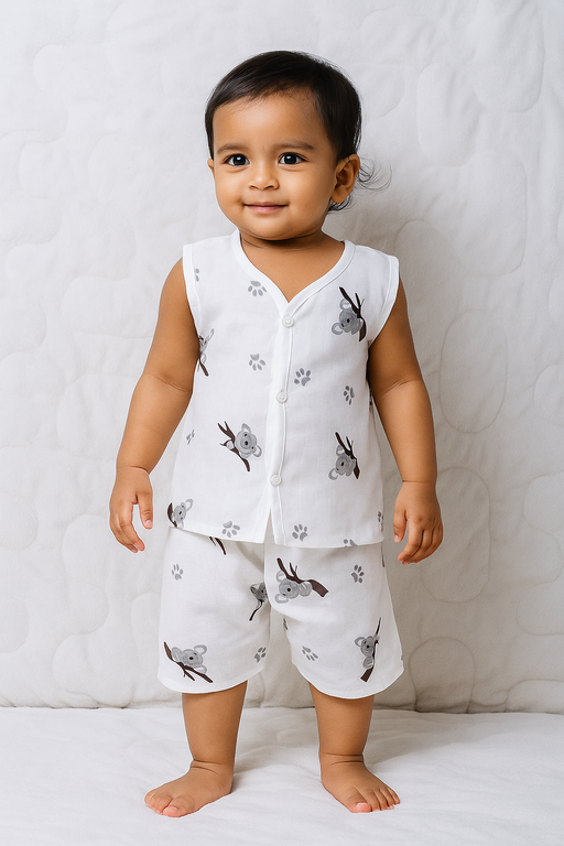 Pack of 3 - Muslin Cotton - Jabla & Shorts (Any colors come) (Copy)