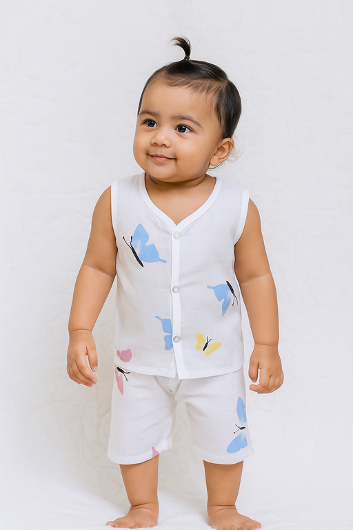 Pack of 3 - Muslin Cotton - Jabla & Shorts (Any colors come) (Copy)