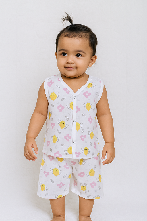 Pack of 3 - Muslin Cotton - Jabla & Shorts (Any colors come) (Copy)