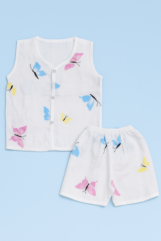 Pack of 3 - Muslin Cotton - Jabla & Shorts (Any colors come) (Copy)