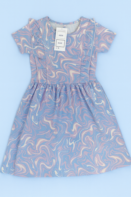 Orchestra | Girls Frock | Short Sleeve | Blue