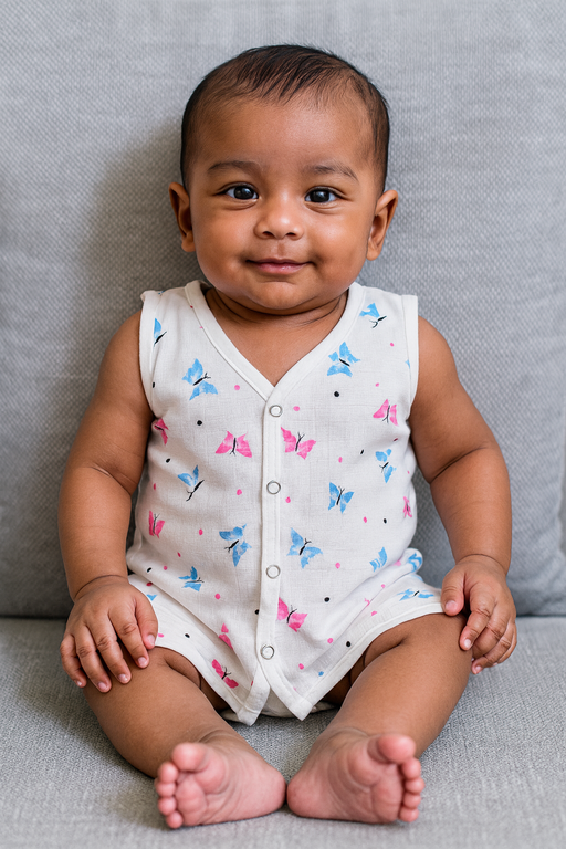 Pack of 3 - Muslin Cotton - Button Jabla (Any colors come)