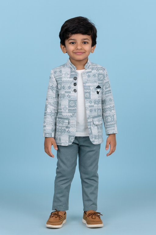 Green Vintage | Trending Full Blazer set | T-shirt, Blazer & Pant