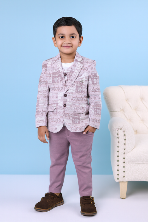 Purple Vintage | Trending Full Blazer set | T-shirt, Blazer & Pant