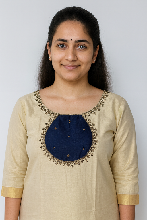 Kerala Style Designer Kurti Top |  Navy Blue