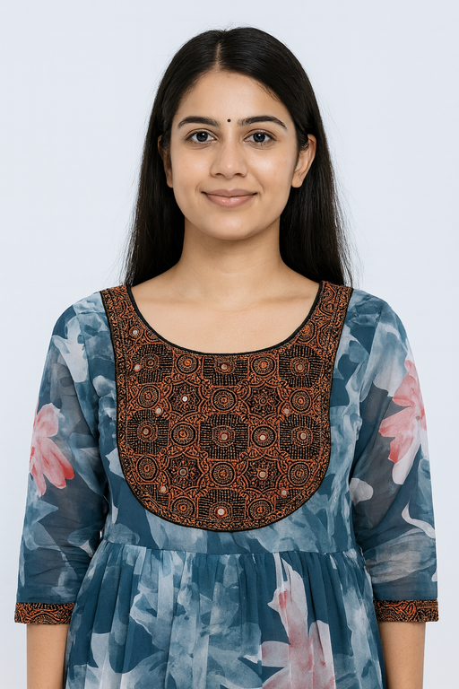 Floral Print Kurti Top | Lite Green