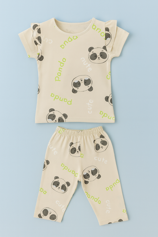 Valsack | Girls Capri Set| Short Sleeve | Badge