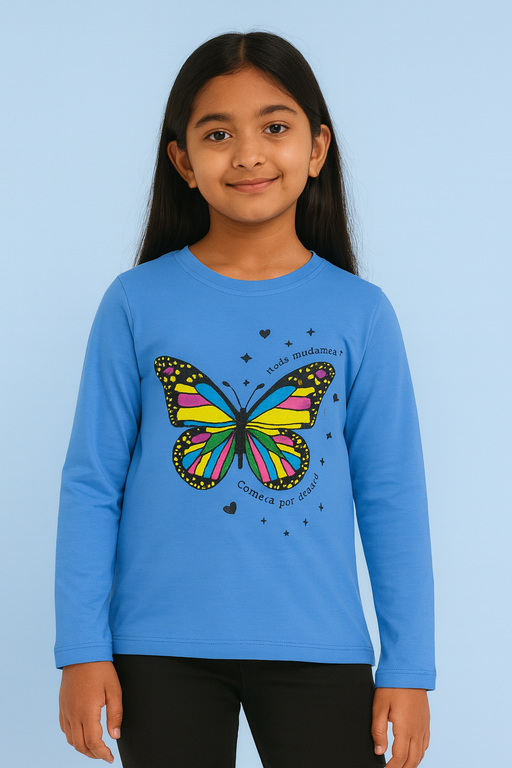 OVS | Full sleeve T-shirt | Lovely Prints | Blue