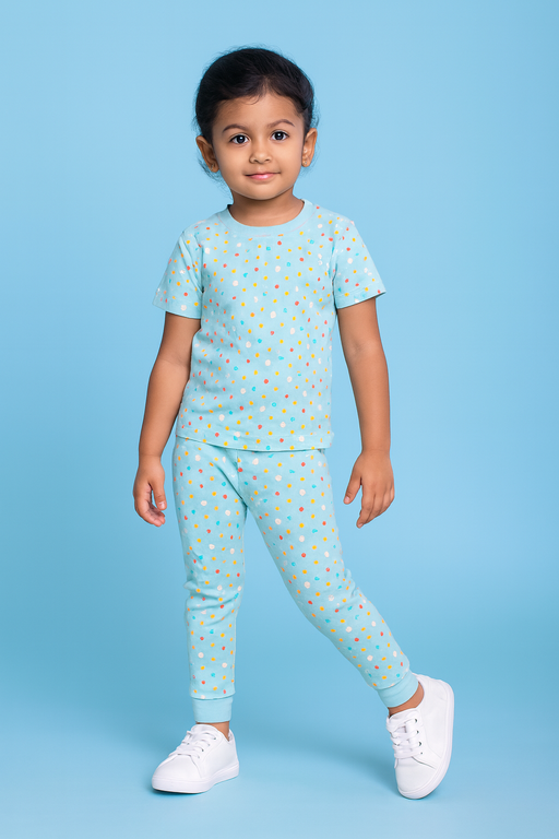 Baby Hug | Unisex T-Shirt & Pant Set | Premium Quality | Sky Blue