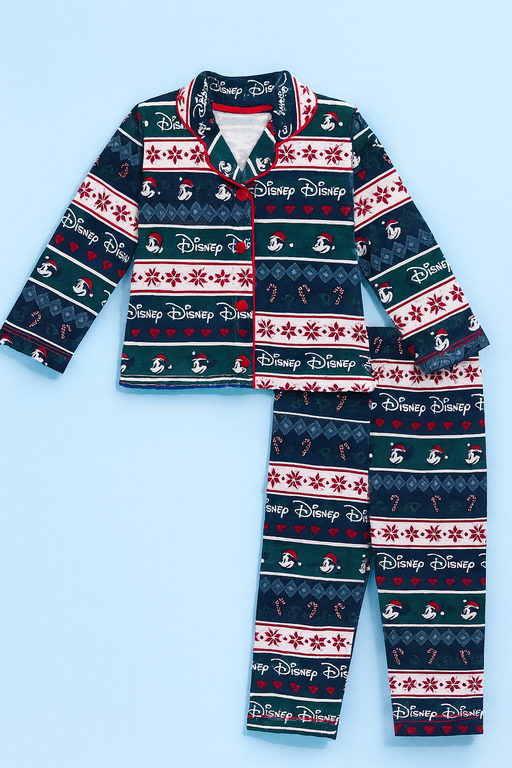 Mini Klub | Unisex Winter Wear soft Cotton Shirt & Pant Set | Premium Quality | Navy Blue