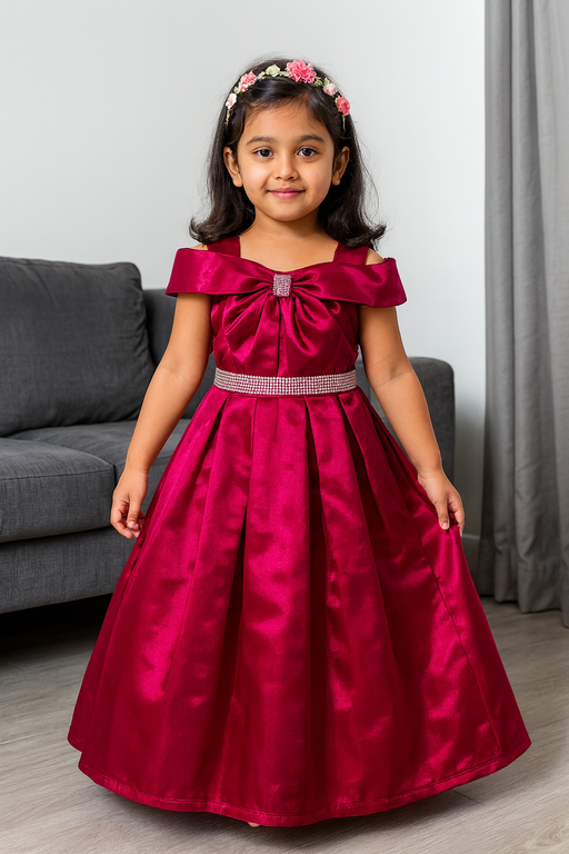 Shining Fancy Frock | Red