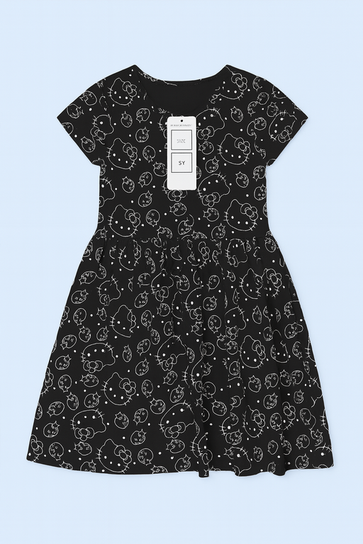 Orchestra | Girls Frock | Short Sleeve | Black