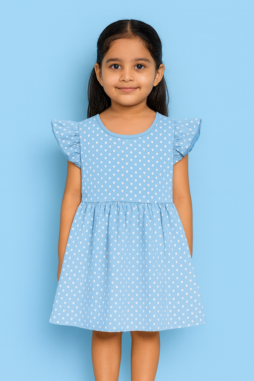 Orchestra | Girls Frock | Short Sleeve | Lite Blue