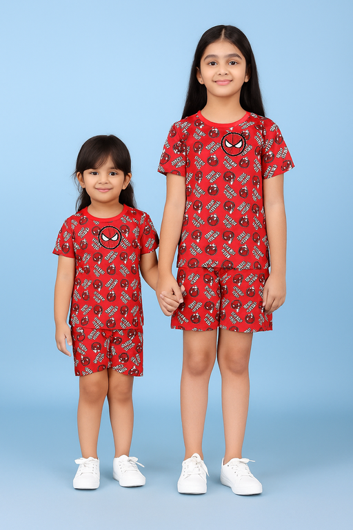 NEXT | Unisex T-Shirt & Shorts Set | Premium Quality | Red