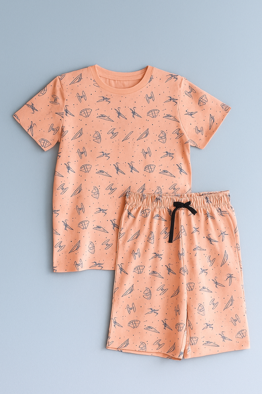 NEXT | Unisex T-Shirt & Shorts Set | Premium Quality | Orange