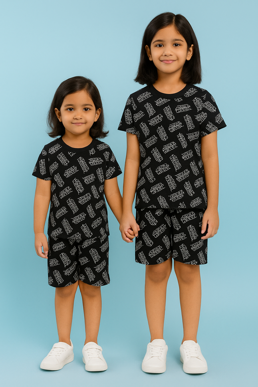 NEXT | Unisex T-Shirt & Shorts Set | Premium Quality | Black