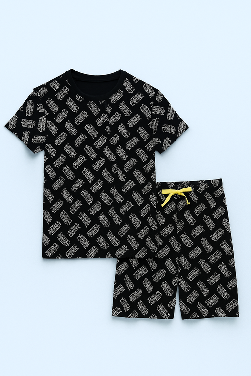 NEXT | Unisex T-Shirt & Shorts Set | Premium Quality | Black