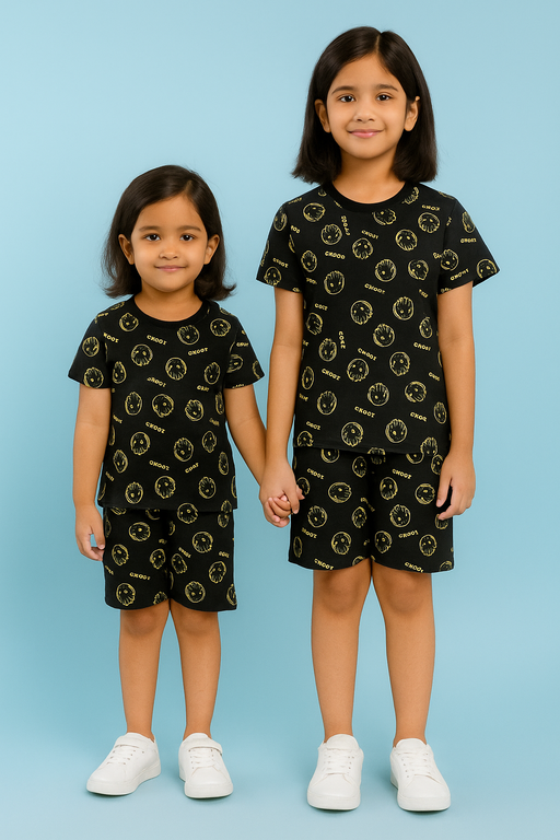 NEXT | Unisex T-Shirt & Shorts Set | Premium Quality | Black