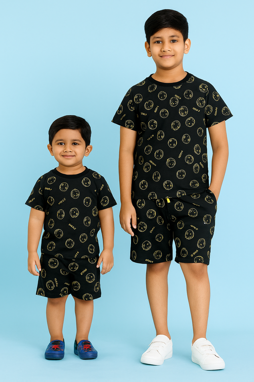 NEXT | Unisex T-Shirt & Shorts Set | Premium Quality | Black