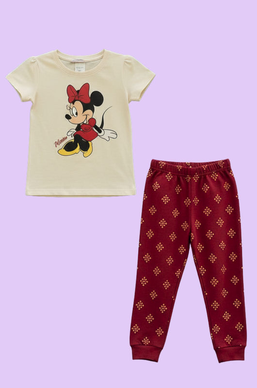 Story Kids | Girls T-shirt & Pant Set | Premium Quality | Badge & Red