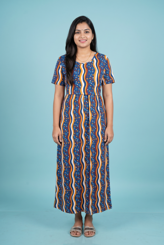 Zipless Feeding Maxi | Normal sleeve | Small Flower Print | Multicolor