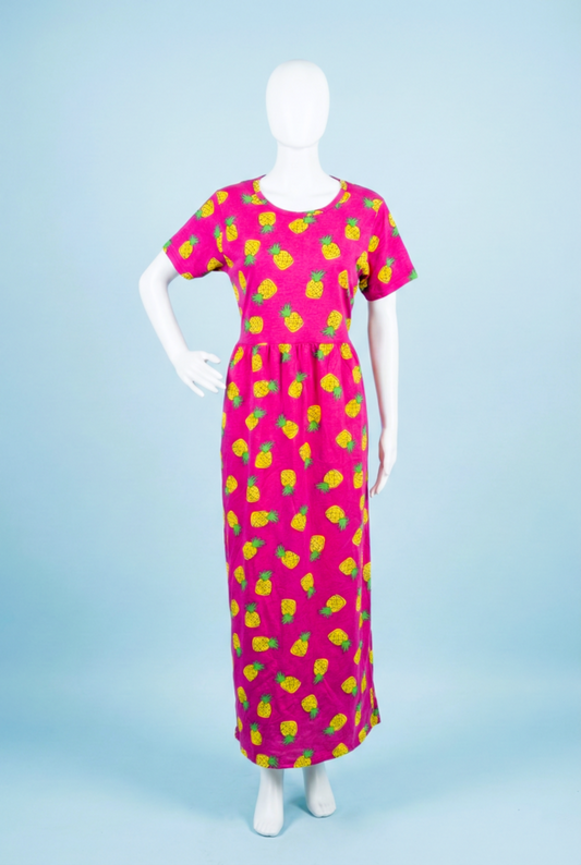 Non-Feeding Maxi | Normal sleeve | Pineapple print | Pink