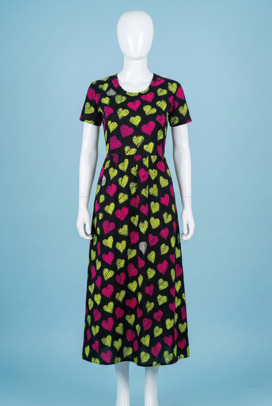 Non-Feeding Maxi | Normal sleeve | Leaf print | Multi Color