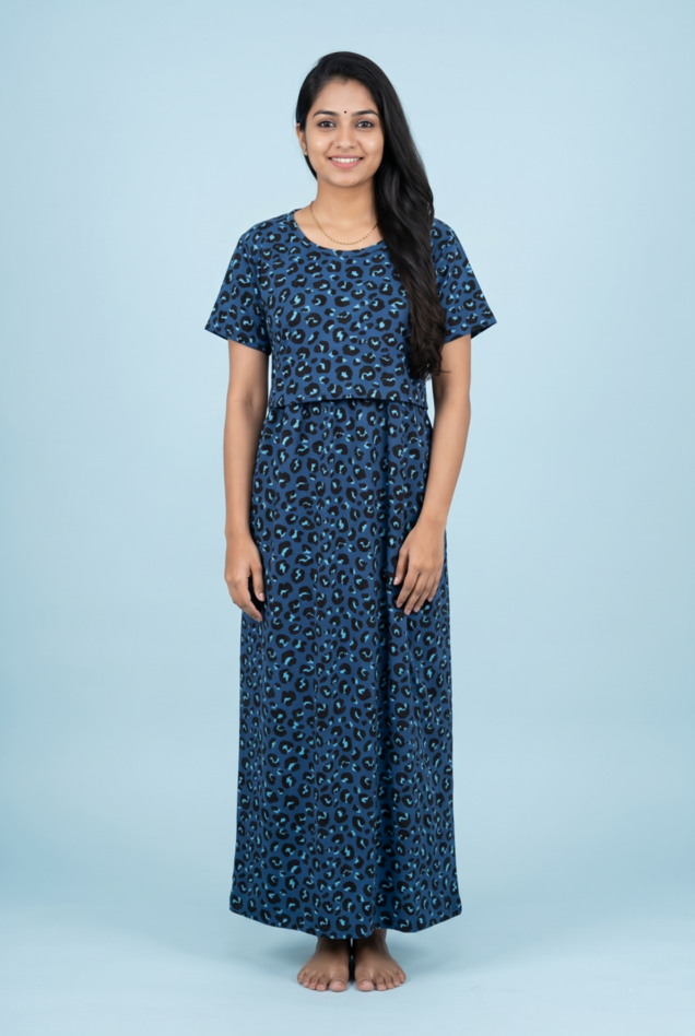 Zipless Feeding Maxi | Normal sleeve | Tiger Print | Blue