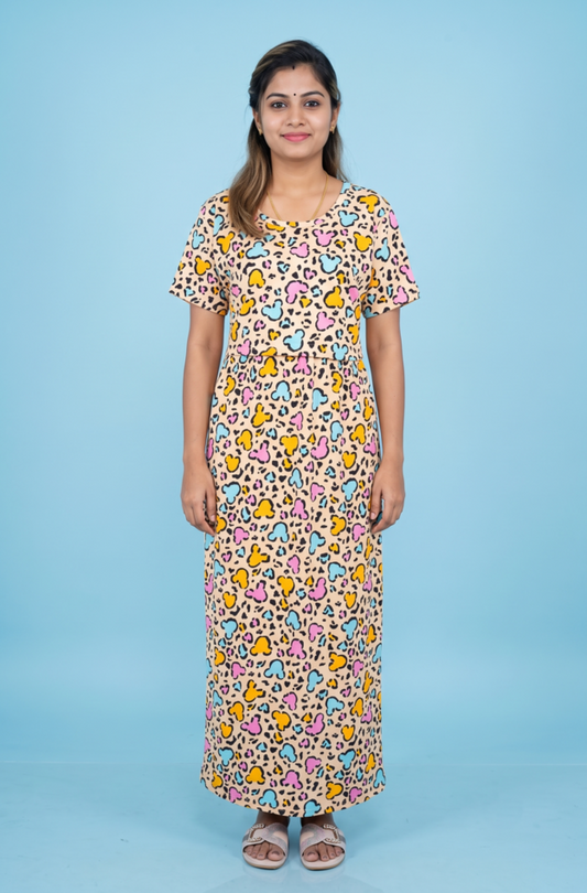Zipless Feeding Maxi | Normal sleeve | Tiger Style Print | Yellow Base