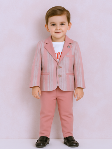 Rose Strips | Trending Full Blazer set | T-shirt, Blazer & Pant