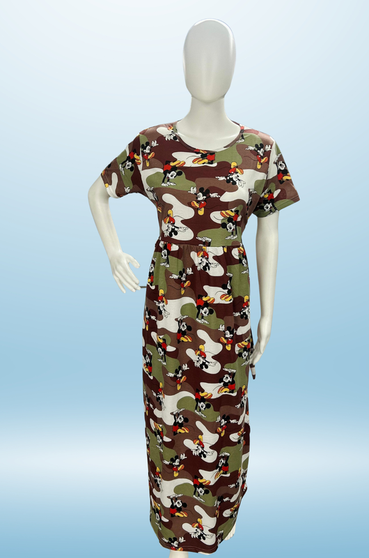 Non-Feeding Maxi | Normal sleeve | floral print | Micky