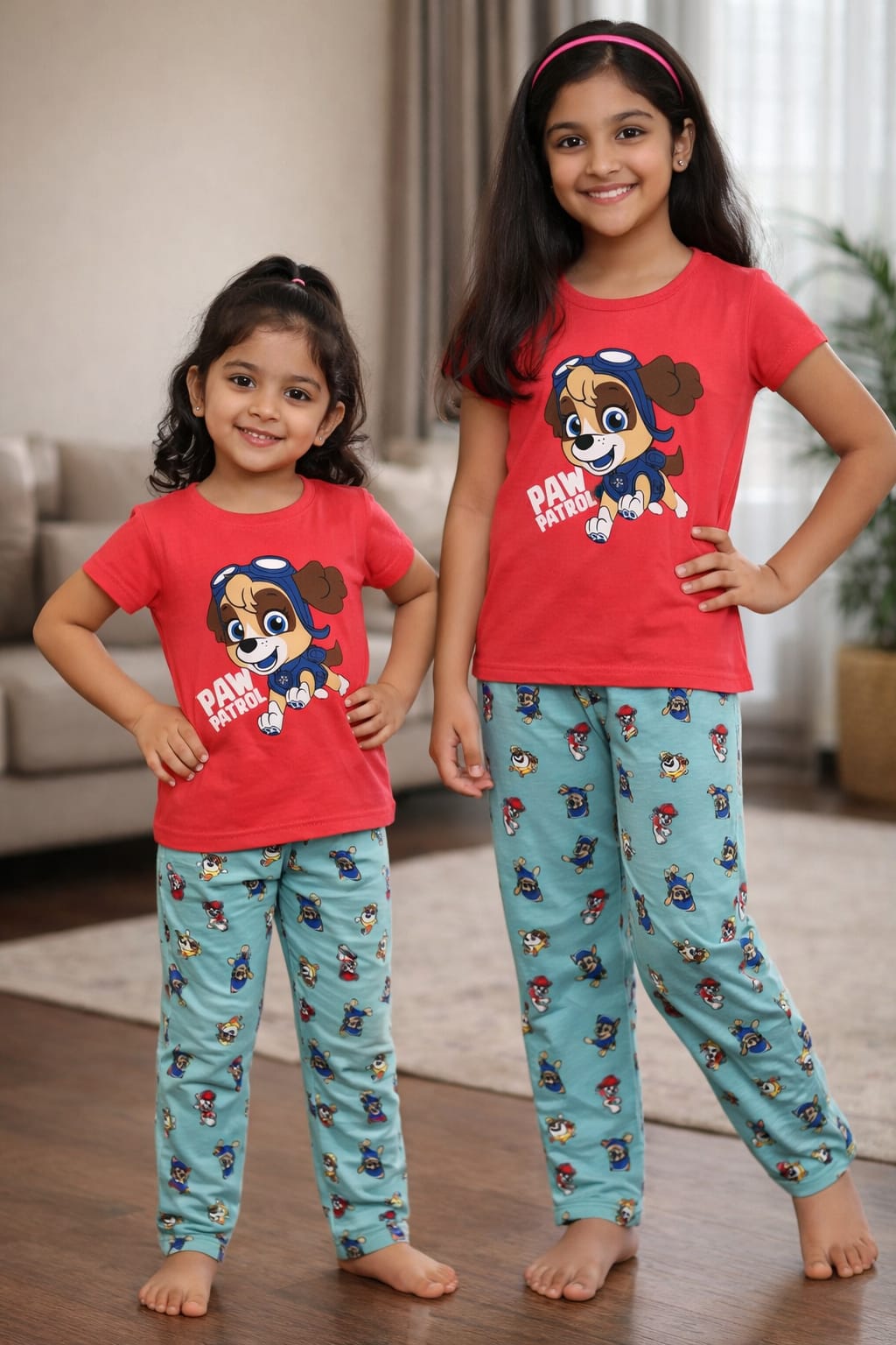 Story Kids | Girls T-shirt & Pant Set | Premium Quality | Red