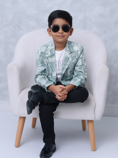 Green Crushed | Trending Full Blazer set | T-shirt, Blazer & Pant