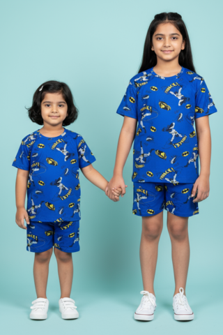 NEXT | Unisex T-Shirt & Shorts Set | Premium Quality | Blue